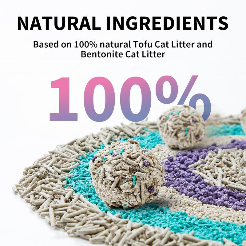 PETKIT 5-In-1 Mixed Cat Litter - Odorless Universal Clumping Litter with Rapid Clumping & Dust-Free Formula for Automatic Smart Cat Litter Box
