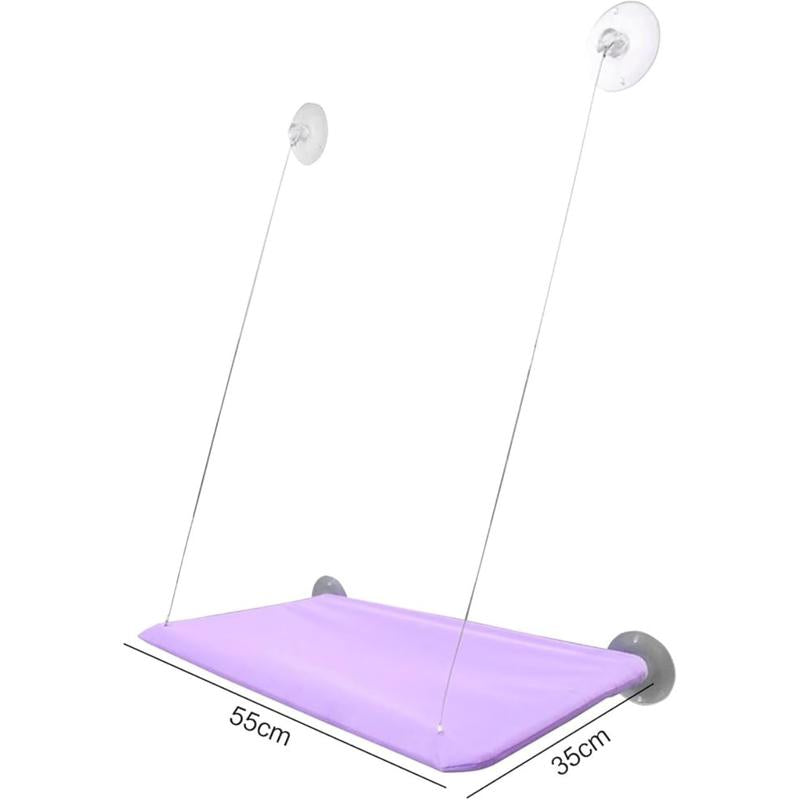 Cat Window Perch Purple Hammock Seat, Large Cat Purple Hammocks Bed for Indoor Cats Resting Seat Safety, Heavy Duty Suction Cups