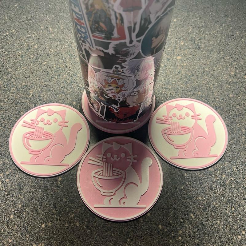 Purr-Fect Cat Coasters for Cats or for You! (Set of 4)