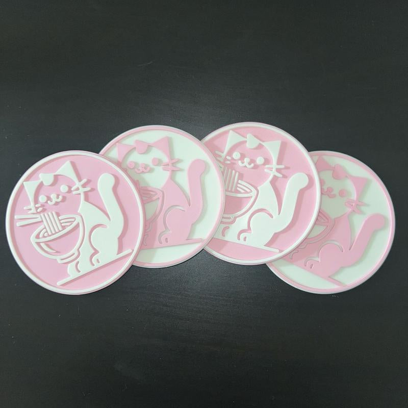 Purr-Fect Cat Coasters for Cats or for You! (Set of 4)