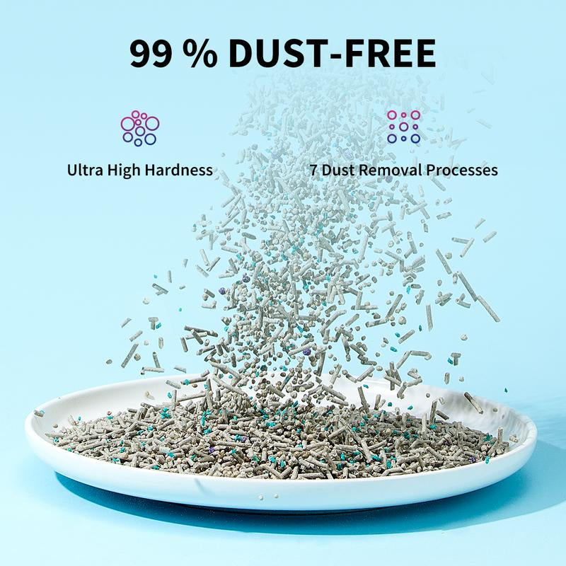 PETKIT 5-In-1 Mixed Cat Litter - Odorless Universal Clumping Litter with Rapid Clumping & Dust-Free Formula for Automatic Smart Cat Litter Box