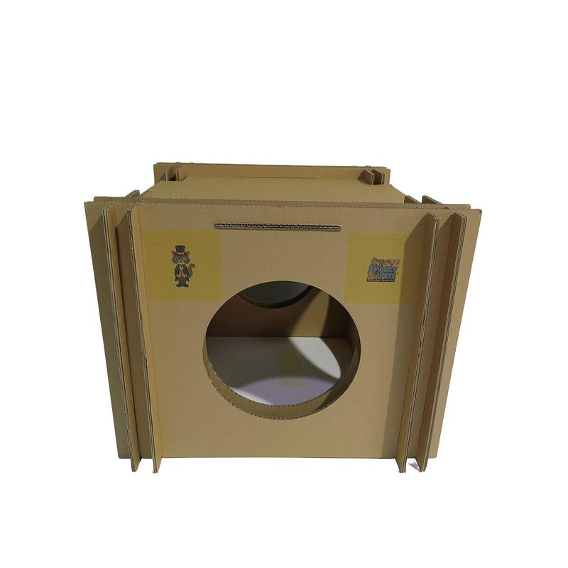Mister the Cat’S Snarky Pets Cat House – Extra Large Cardboard Cat Cave & Scratcher for Big Cats a Cat House That Fits CHONKY Cats!