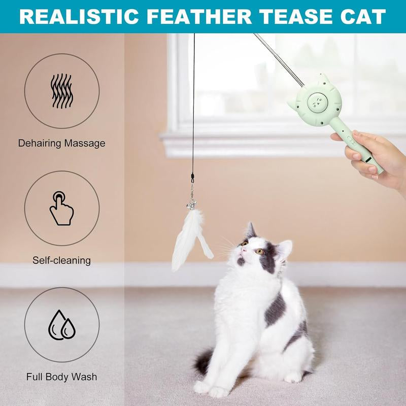 3 in 1 Cat Brush, Cat Brush with Release Button, Cat Brushes for Indoor Cats,Cat Grooming Brush,Cuddles and Meow,Cat Brush with Release Button, Cat Brushes for Indoor Cats Shedding,Cat Brush for Long or Short Haired Cats,Cuddles and Meow
