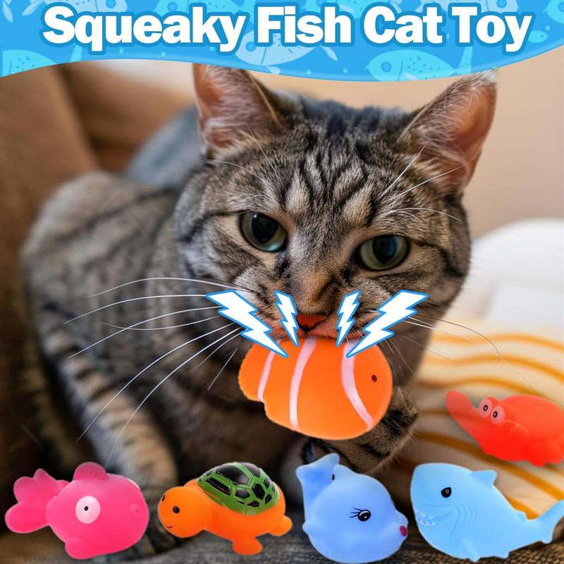 Cat Pool Toy with Fish-Water Cat Toys,Portable Cat Pool Toy,Cat Water Toys for Bored Indoor Cats,Interactive Cat Toys for Indoor Cats for Endless Self Play Animal Tools