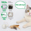Fishbone Rolling Ball Pet Toy Cat Toy Interactive Indoor Pet Toy Kicker with Catnip Kitten Electric Cat Toy Ball 2 Accessories USB Rechargeable