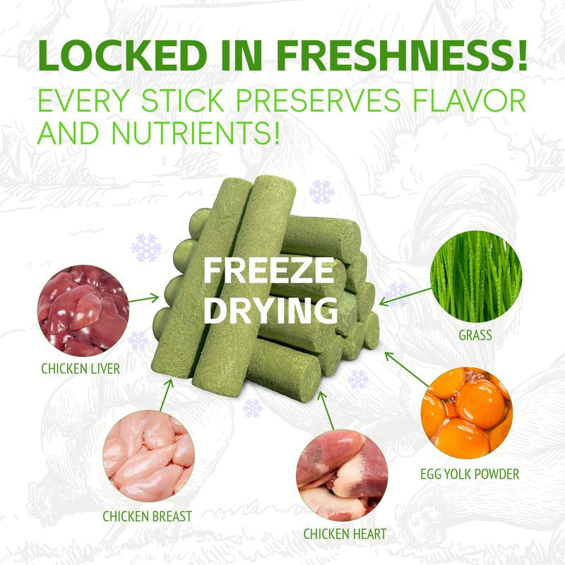 BAYPIE 3.5Oz Cat Grass Teething Stick, Delicious Cat Treat Snack Edible Cat Chew Toy for Teeth Cleaning and Hairball Removal in Cats