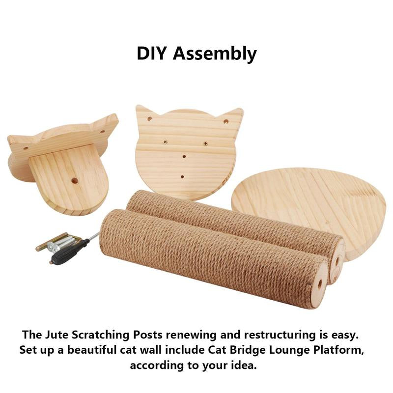 Wooden DIY Cat Scratching Post, Cat Climbing Frame for Indoor Cat, Cat Furniture Cat Supplies