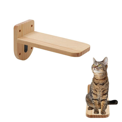 Cat Wall Shelves Wooden Cat Wall Climbing Steps Cat Wall Ladder Stairs Wall Mounted Cat Climbing Step Cat Wall Shelf Cat Climber for Cats Perch Platform