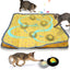 Interactive Cat Toys Ball Fast Rolling in Pouch,Motion Activate Chirping Cat Toy Hide and Seek Mouse Catching Game Auto Interactive Cat Toy Wand