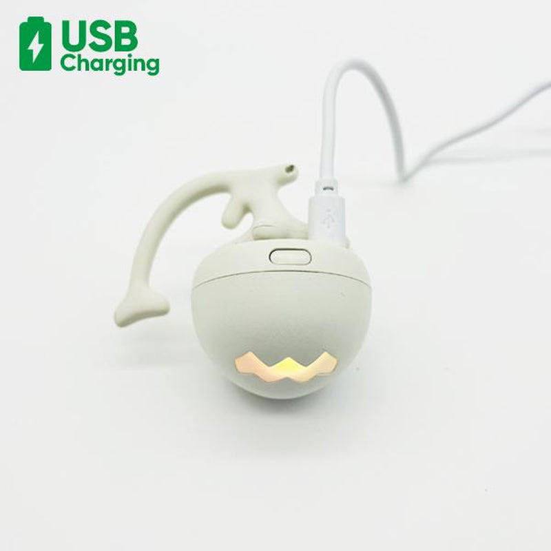 Fishbone Rolling Ball Pet Toy Cat Toy Interactive Indoor Pet Toy Kicker with Catnip Kitten Electric Cat Toy Ball 2 Accessories USB Rechargeable