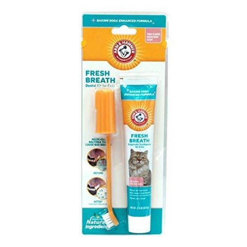 Arm & Hammer Pet Dental Kit for Cats | Tasty Tuna | 3-Piece Set