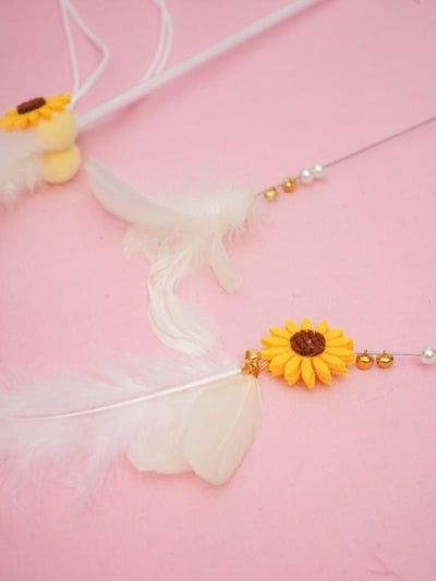 Sunflower Cat Teaser, Cat Toy, Cat Wand