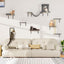 [Dealsforyoudays] 5-Piece Wall Mounted Cat Climbing Set – Soft House, Cat Scratching Board, Cat Tree, Cat Hammock & Cat Juamping Platform[Fathersdaygift]