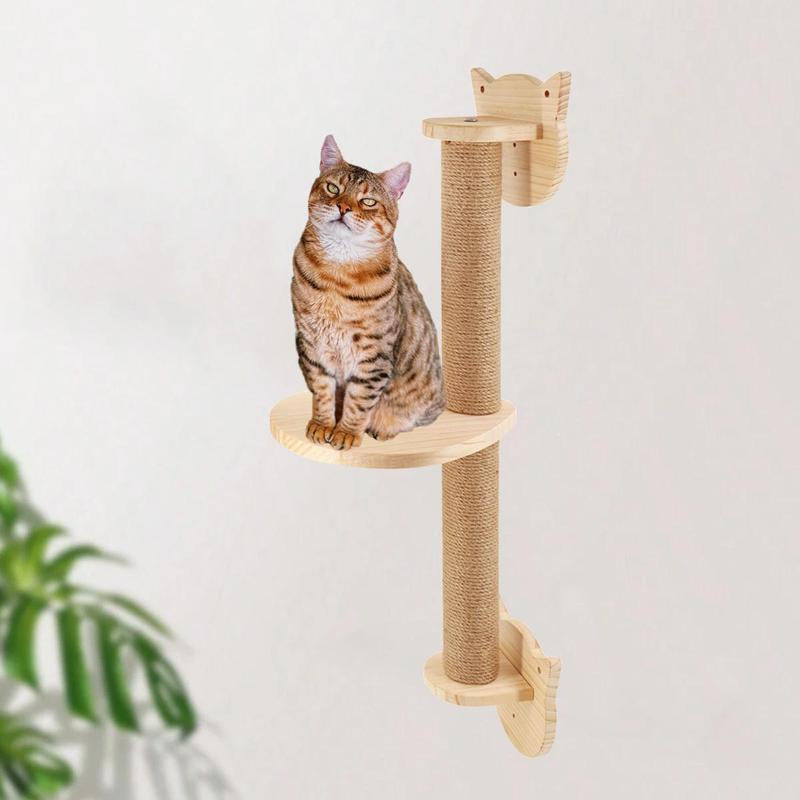 Wooden DIY Cat Scratching Post, Cat Climbing Frame for Indoor Cat, Cat Furniture Cat Supplies
