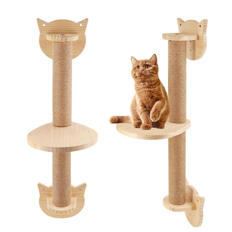Wooden DIY Cat Scratching Post, Cat Climbing Frame for Indoor Cat, Cat Furniture Cat Supplies