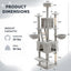 Wecharmer Cat Tree / Tower for Indoor Cats with Green Leaves, Cat Condo Cozy Plush Cat House with Hang Ball and Leaf Shape Design, Cat Furniture Pet House with Cat Scratching Posts Home Enclosed