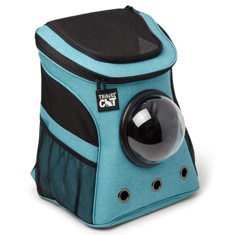 “The Fat Cat” Cat Backpack in Aqua - for Larger Cats
