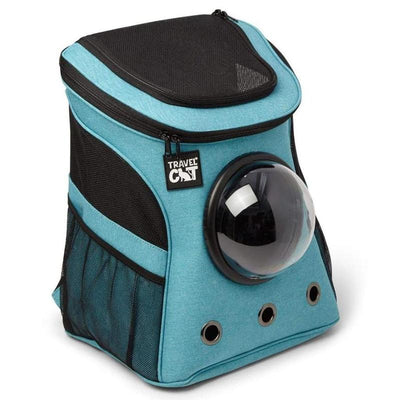 “The Fat Cat” Cat Backpack in Aqua - for Larger Cats