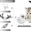 Fishbone Rolling Ball Pet Toy Cat Toy Interactive Indoor Pet Toy Kicker with Catnip Kitten Electric Cat Toy Ball 2 Accessories USB Rechargeable