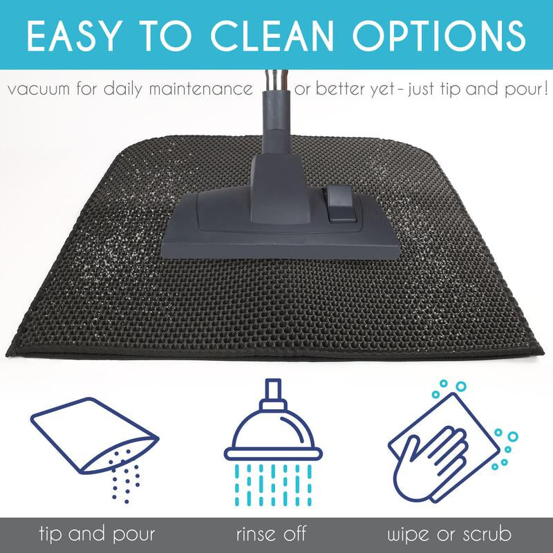 Cat Litter Trapping Mat Double Layer Kitty Litter Trapper Pad Non-Slip 24X15 In