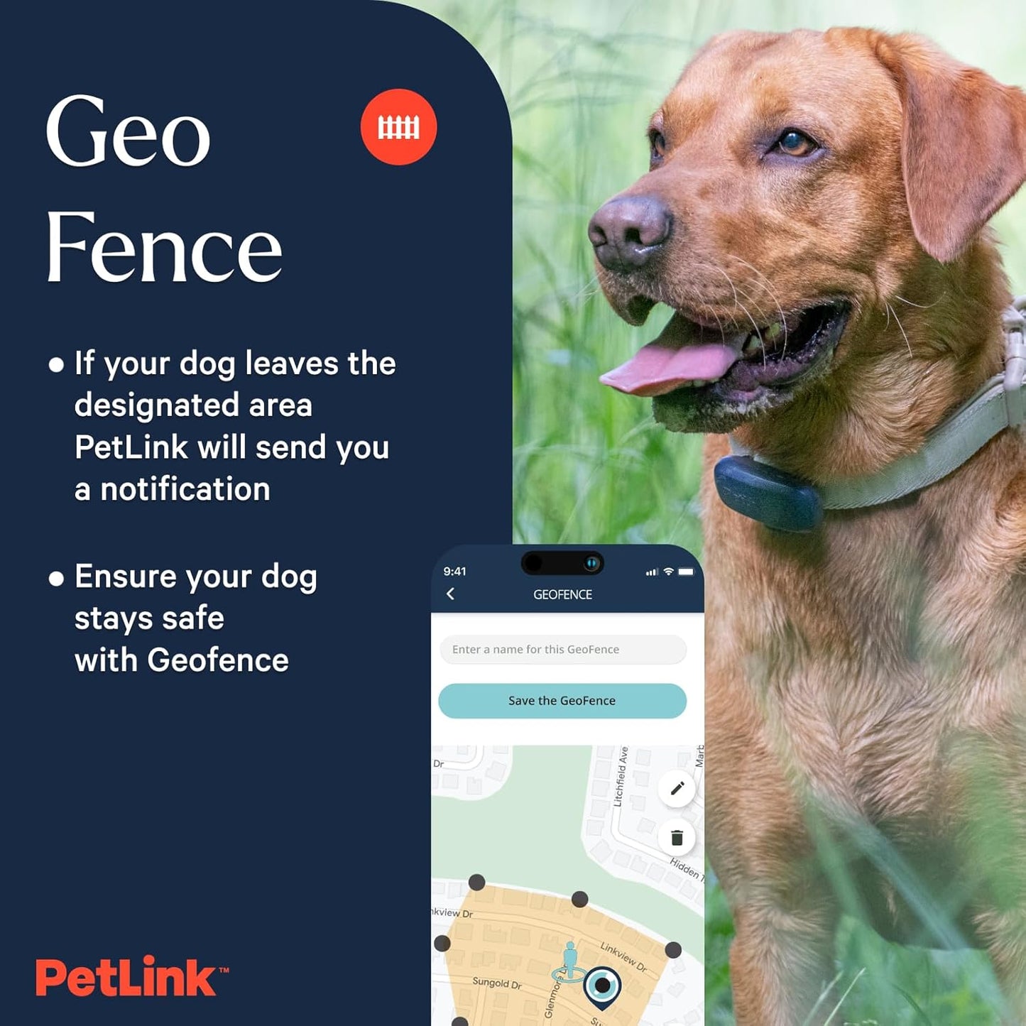 GPS Dog Tracker - Real-Time Pet Tracker Collar - Waterproof Dog GPS Tracker with Virtual Fence