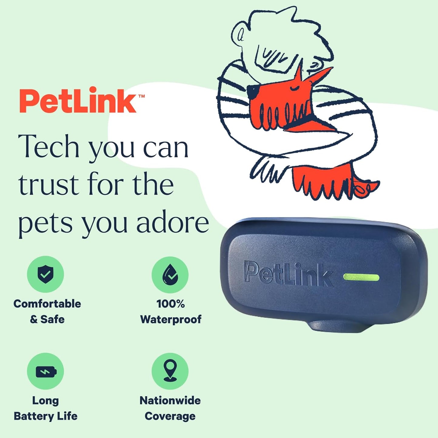 GPS Dog Tracker - Real-Time Pet Tracker Collar - Waterproof Dog GPS Tracker with Virtual Fence