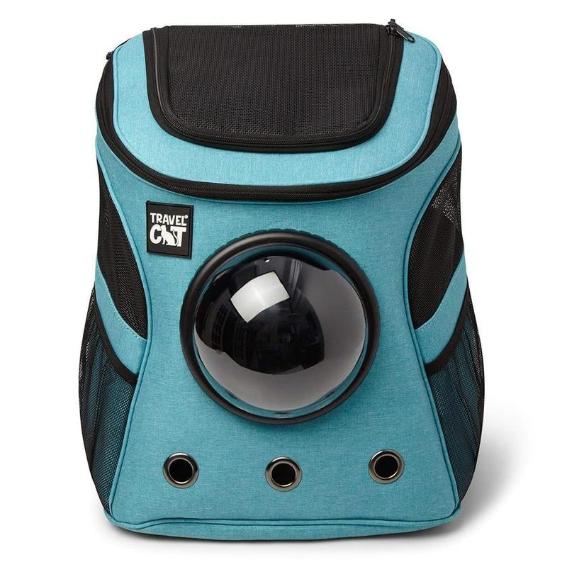 “The Fat Cat” Cat Backpack in Aqua - for Larger Cats