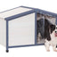 Petsfit Dog House, PVC Roof Dog House for Small Medium Large Dogs,Durable Dog House with Easy Clean and Assemble,White