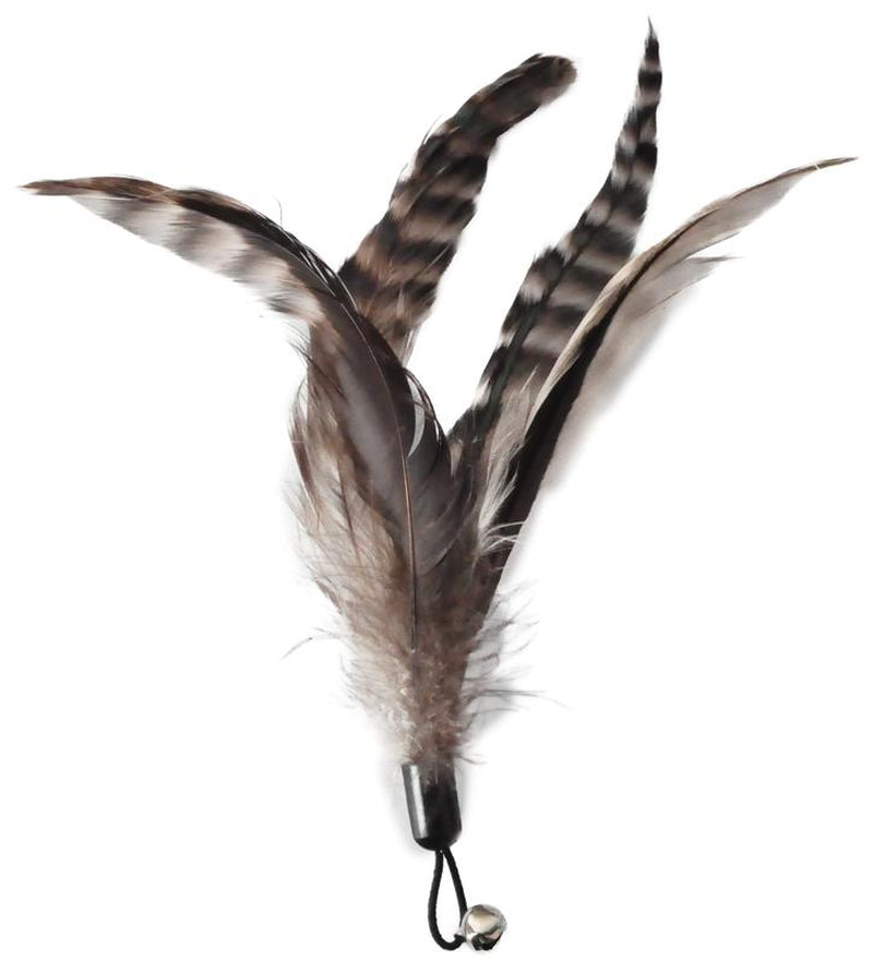 Chemical-Free Dyeing Cat Feather Toys for Indoor Cats - Include Cat Wand and Natural Feather Refills