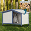 Petsfit Dog House, PVC Roof Dog House for Small Medium Large Dogs,Durable Dog House with Easy Clean and Assemble,White