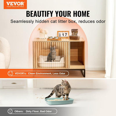 VEVOR Cat Litter Box Enclosure Hidden Litter Box Furniture 31.5"L X 20"W X 22"H