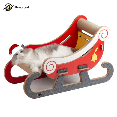 Cat Bed Scratcher | Christmas Tree Cat Scratcher | Santa Cat Bed Christmas Tree Cat Removable Comfortable, Cat Bed,Cat Scratch Pad for Festive Playtime , Christmas Gifts for Cat and Dog, Christmas Decorations for Pets