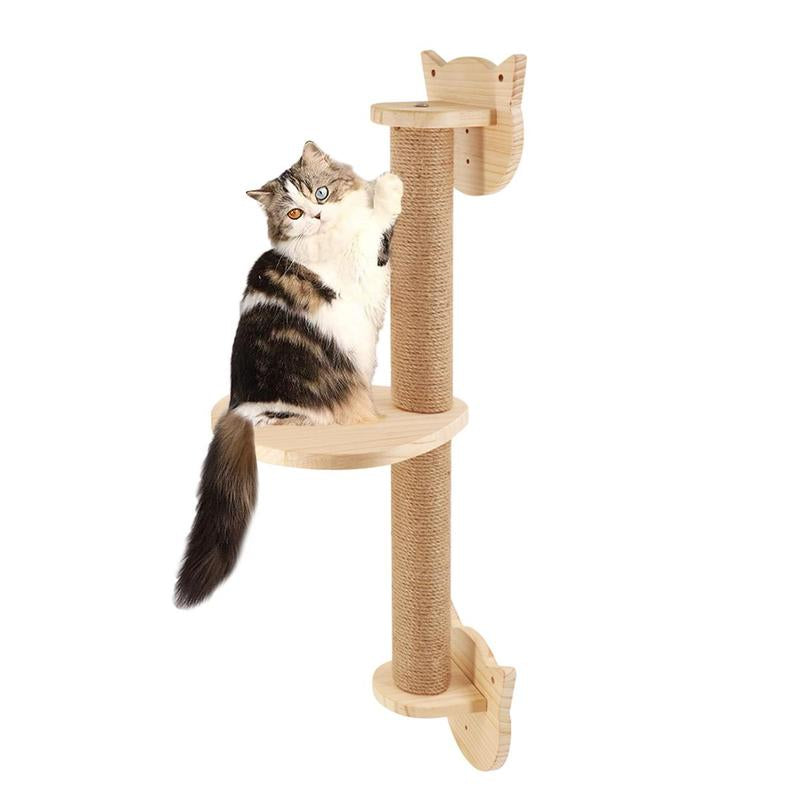 Wooden DIY Cat Scratching Post, Cat Climbing Frame for Indoor Cat, Cat Furniture Cat Supplies