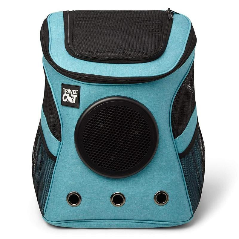 “The Fat Cat” Cat Backpack in Aqua - for Larger Cats