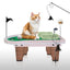 8-In-1 Cat Golf Table Set: Cat Tree Tower with Scratching Post, Catnip Pillows, Feather Wand, Feeder & Furniture for Indoor Cat Scratching Ramp