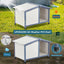 Petsfit Dog House, PVC Roof Dog House for Small Medium Large Dogs,Durable Dog House with Easy Clean and Assemble,White