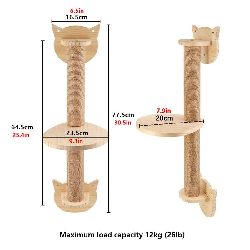 Wooden DIY Cat Scratching Post, Cat Climbing Frame for Indoor Cat, Cat Furniture Cat Supplies