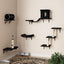 [Dealsforyoudays] 7-In-1 Wall Mounted Cat Climber Set with Cat House, Tunnel, Bridge, Tree, Steps, Scratcher Board & Hammock, Indoor Cat Shelves for Luxury Kitty