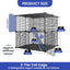 YITAHOME Cat Cage Indoor Cat Enclosures DIY Cat Playpen Metal Kennel with Extra Large Hammock for 1-2 Cats, Ferret, Chinchilla, Rabbit, Small Animals