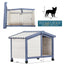 Petsfit Dog House, PVC Roof Dog House for Small Medium Large Dogs,Durable Dog House with Easy Clean and Assemble,White