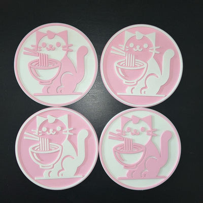 Purr-Fect Cat Coasters for Cats or for You! (Set of 4)