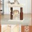 Christmas Cat Gift Cat Tree Tower, Cat Scratching Post for Indoor Cats, Featuring with Super Cozy Perch, Cat Self Groomer and Interactive Dangling Ball Great for Kittens, Elderly Cats, Adult Cats, Small Space