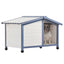 Petsfit Dog House, PVC Roof Dog House for Small Medium Large Dogs,Durable Dog House with Easy Clean and Assemble,White