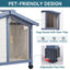 Petsfit Dog House, PVC Roof Dog House for Small Medium Large Dogs,Durable Dog House with Easy Clean and Assemble,White