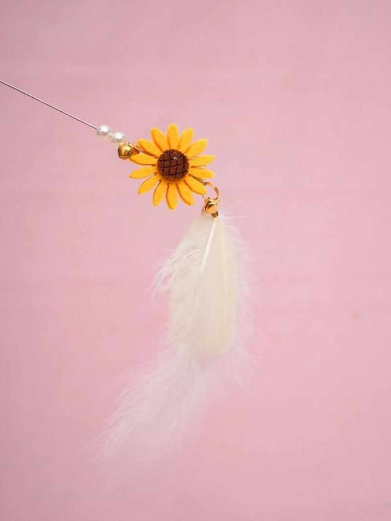 Sunflower Cat Teaser, Cat Toy, Cat Wand