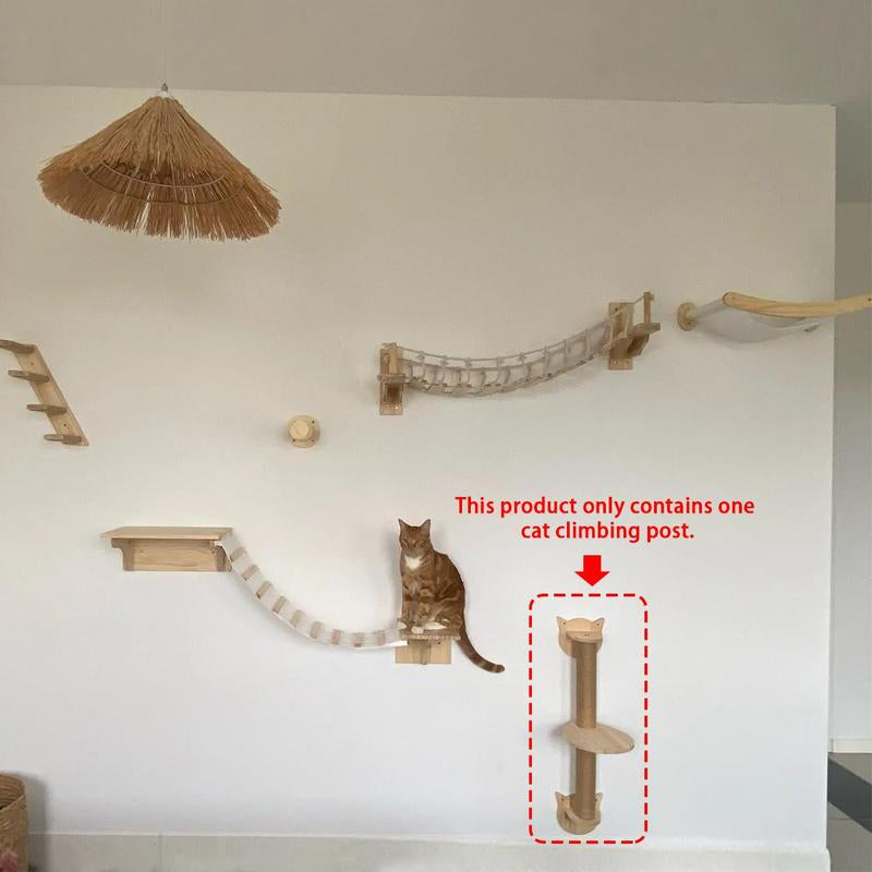 Wooden DIY Cat Scratching Post, Cat Climbing Frame for Indoor Cat, Cat Furniture Cat Supplies