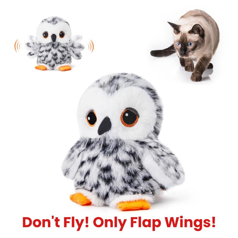 Potaroma Cat Toys Flapping Bird (DON'T FLY), Lifelike Chirping Cat Kicker (DON'T FLY), Rechargeable Touch Activated Interactive Kitten Toy